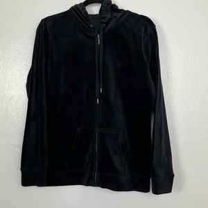 5 for‎ $30 Gloria Vanderbilt large velvet black hoodie does not